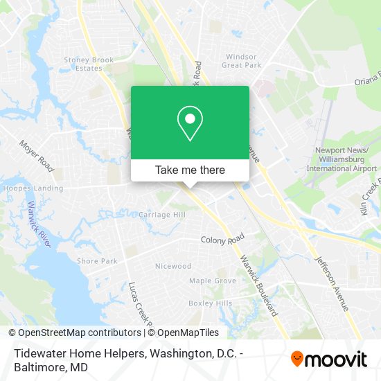 Mapa de Tidewater Home Helpers