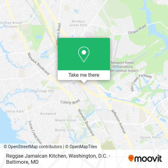 Reggae Jamaican Kitchen map