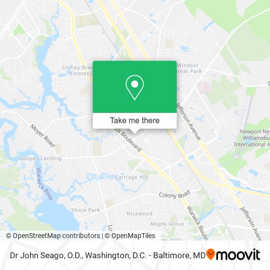 Dr John Seago, O.D. map