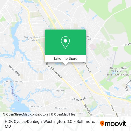 HDK Cycles-Denbigh map