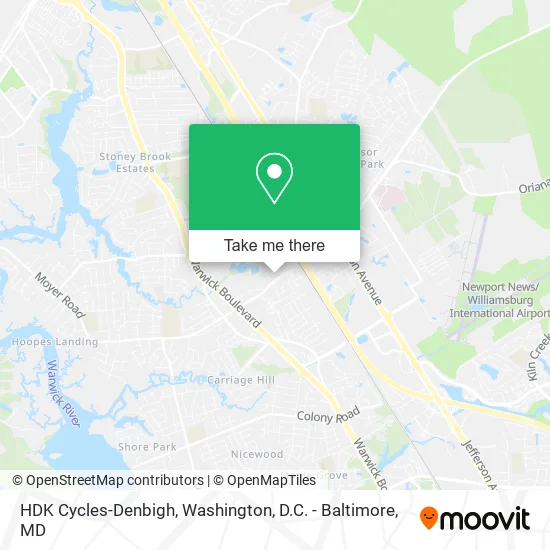 HDK Cycles-Denbigh map