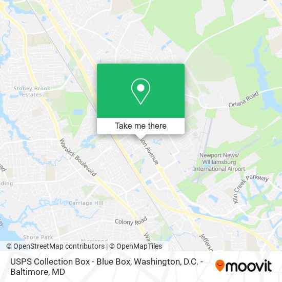 USPS Collection Box - Blue Box map