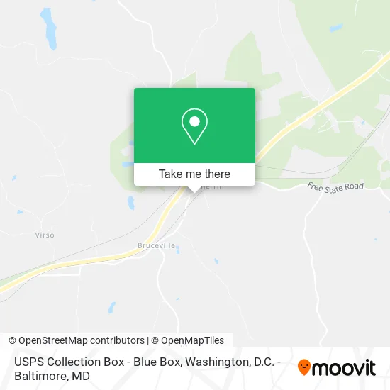 USPS Collection Box - Blue Box map