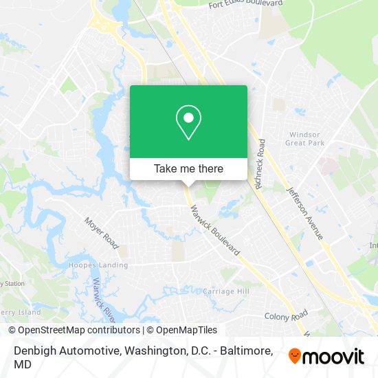Mapa de Denbigh Automotive