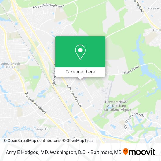 Amy E Hedges, MD map