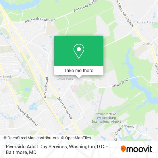 Riverside Adult Day Services map