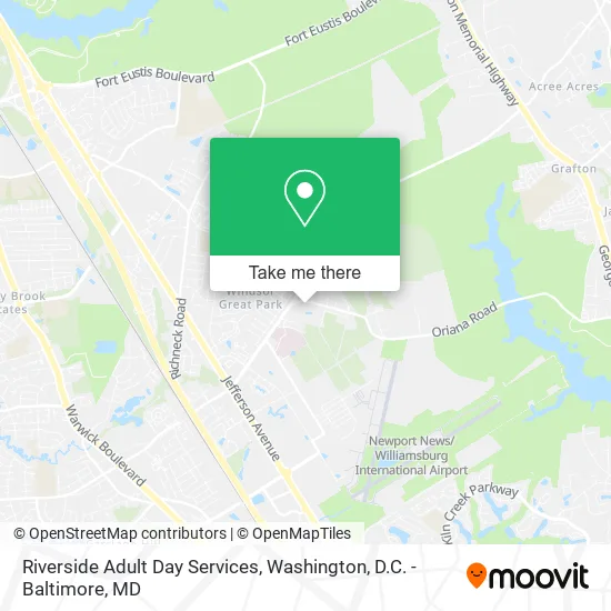 Mapa de Riverside Adult Day Services