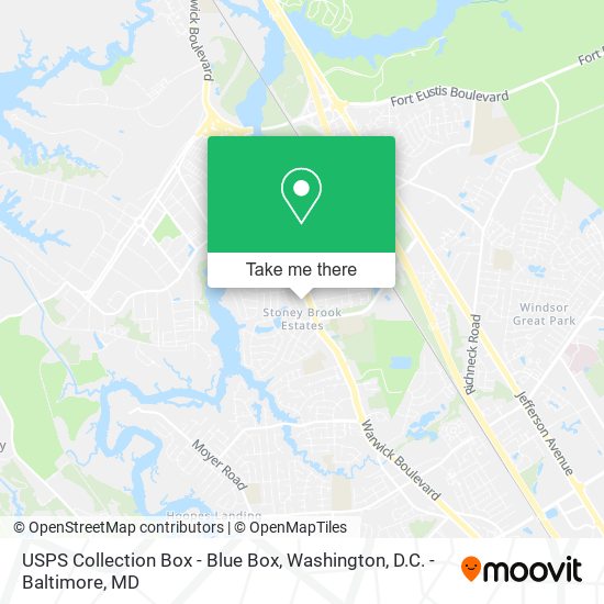 USPS Collection Box - Blue Box map