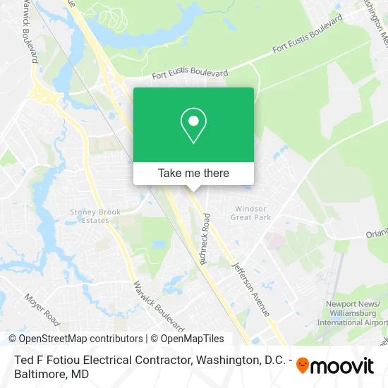 Ted F Fotiou Electrical Contractor map