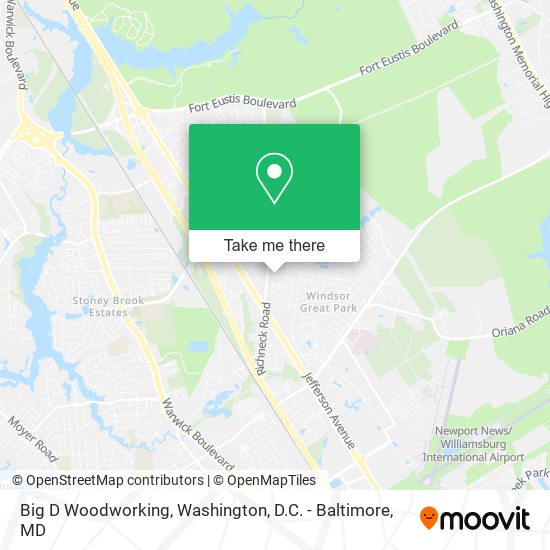 Big D Woodworking map