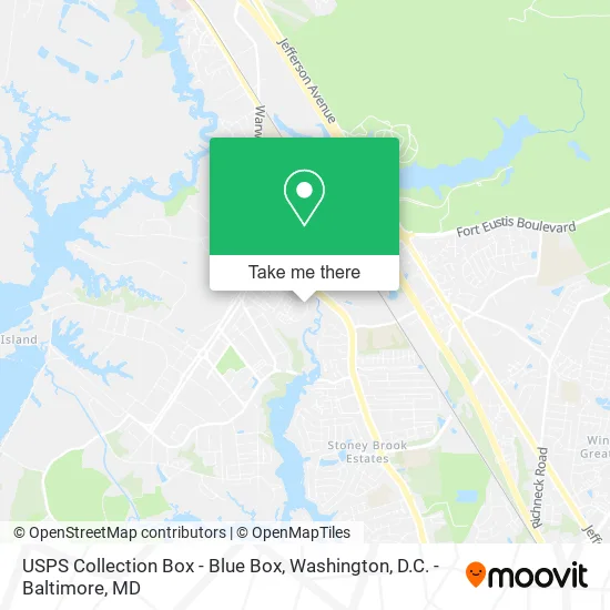 USPS Collection Box - Blue Box map