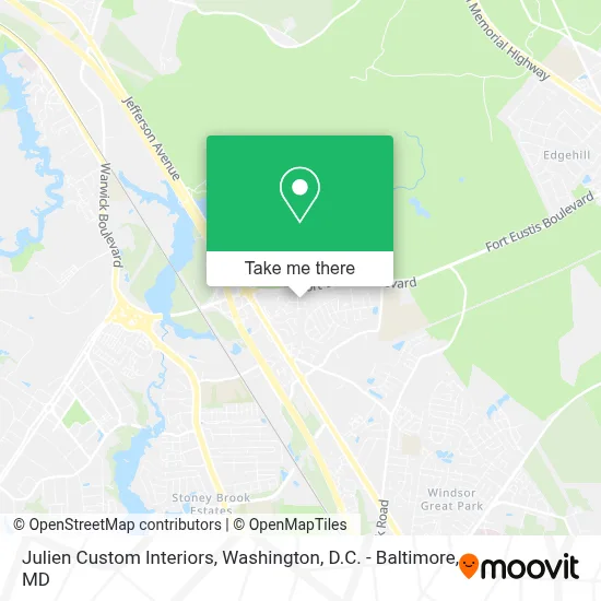 Julien Custom Interiors map