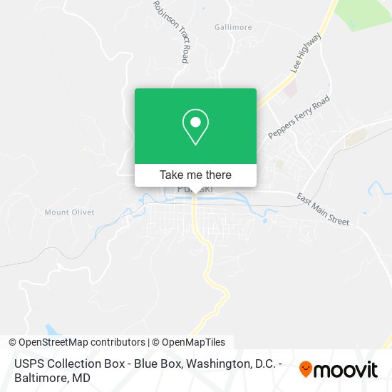 USPS Collection Box - Blue Box map