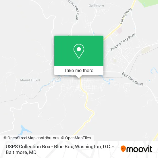 USPS Collection Box - Blue Box map