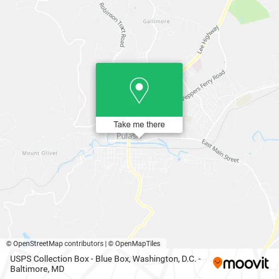 USPS Collection Box - Blue Box map