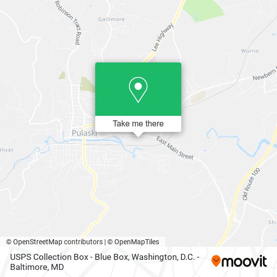 USPS Collection Box - Blue Box map