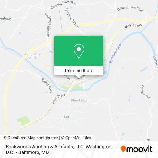 Backwoods Auction & Artifacts, LLC map