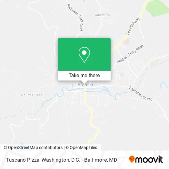 Tuscano Pizza map