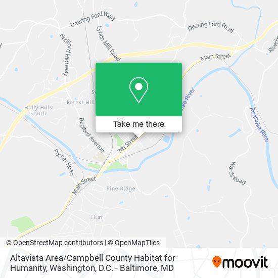 Altavista Area / Campbell County Habitat for Humanity map