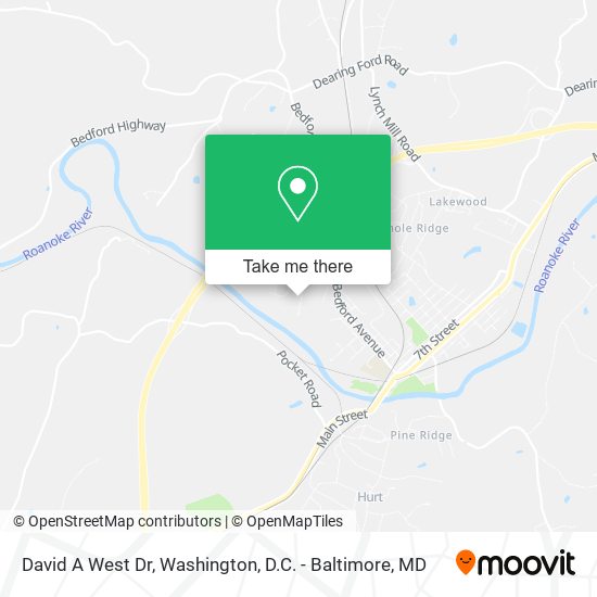 David A West Dr map