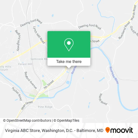Virginia ABC Store map