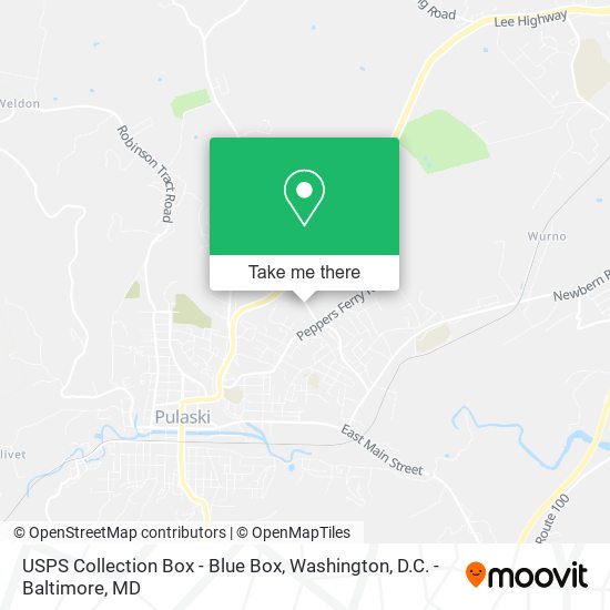 USPS Collection Box - Blue Box map