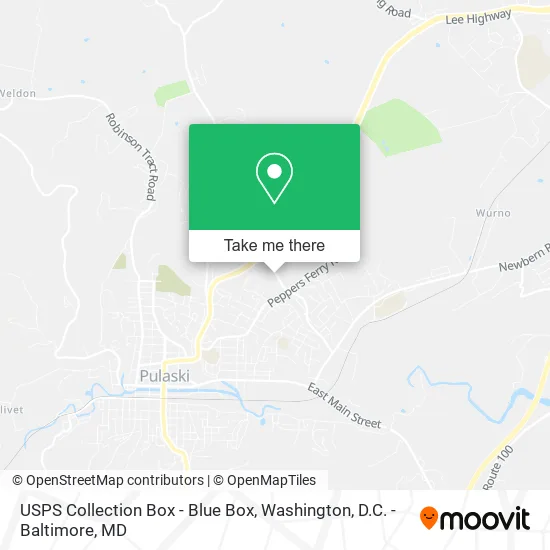 USPS Collection Box - Blue Box map