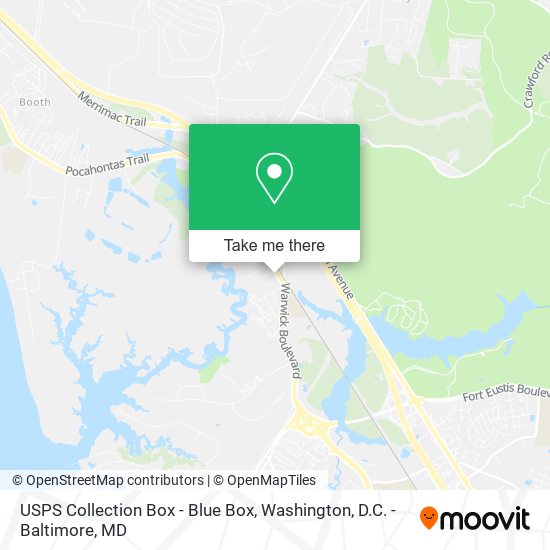 USPS Collection Box - Blue Box map