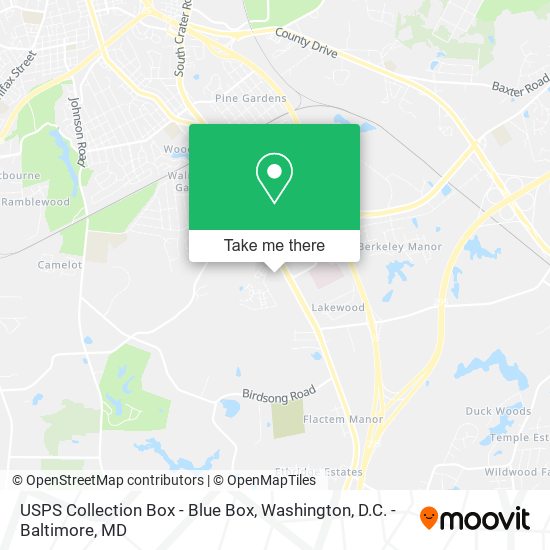 Mapa de USPS Collection Box - Blue Box