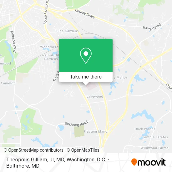 Theopolis Gilliam, Jr, MD map