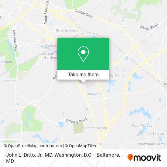 Mapa de John L. Ditto, Jr., MD