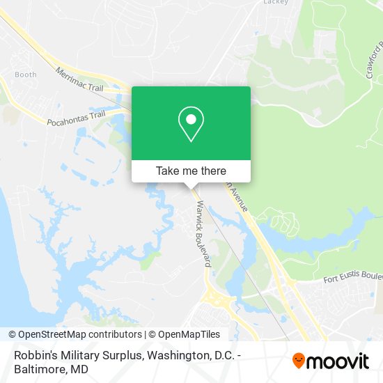 Robbin's Military Surplus map