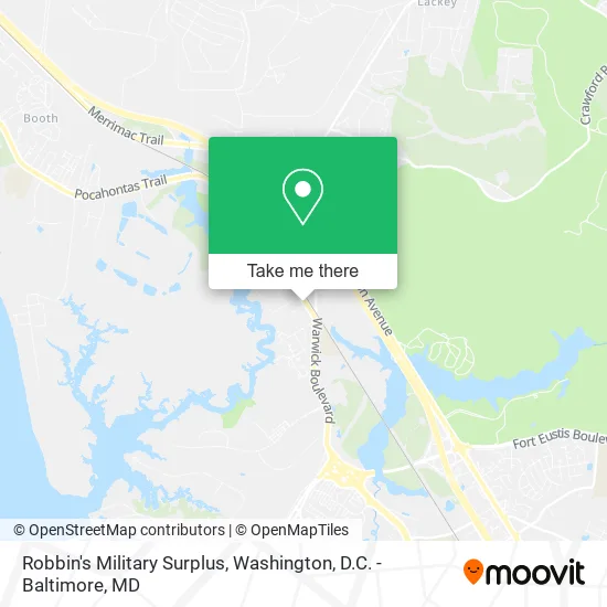 Robbin's Military Surplus map