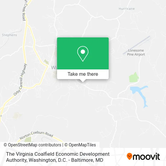 The Virginia Coalfield Economic Development Authority map
