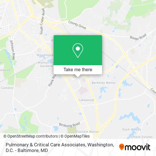 Pulmonary & Critical Care Associates map
