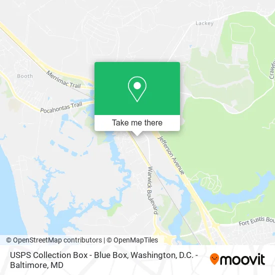 USPS Collection Box - Blue Box map