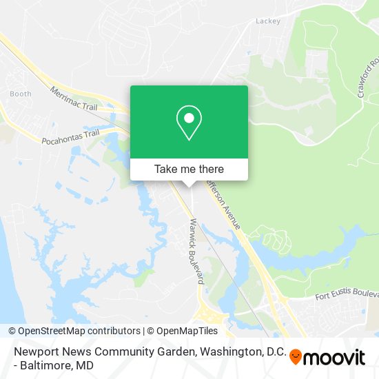 Newport News Community Garden map