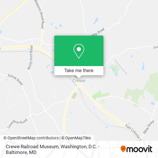 Mapa de Crewe Railroad Museum