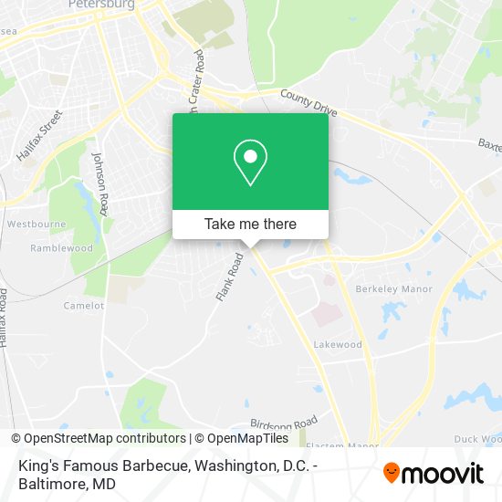Mapa de King's Famous Barbecue