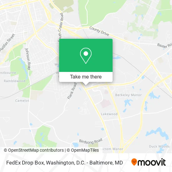 Mapa de FedEx Drop Box