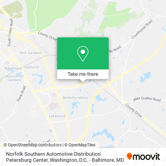 Norfolk Southern Automotive Distribution Petersburg Center map