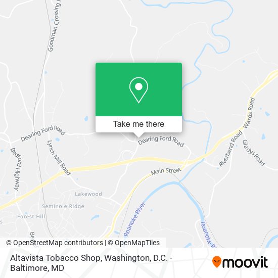 Altavista Tobacco Shop map