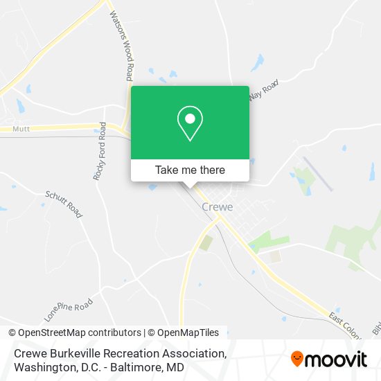 Crewe Burkeville Recreation Association map