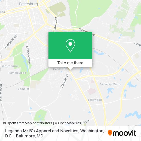Legends Mr B's Apparel and Novelties map