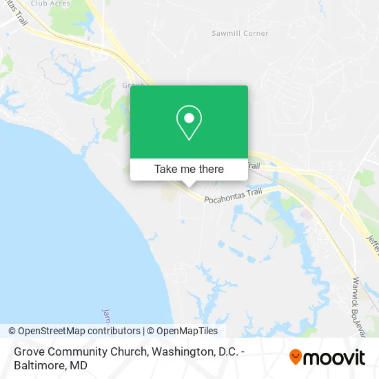 Grove Community Church map