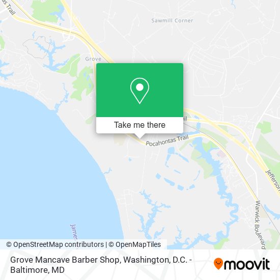 Mapa de Grove Mancave Barber Shop
