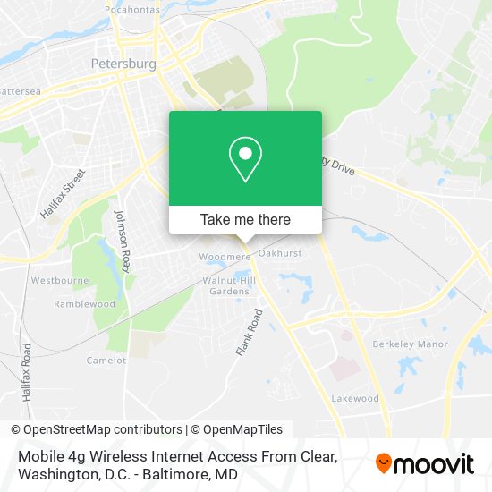 Mapa de Mobile 4g Wireless Internet Access From Clear