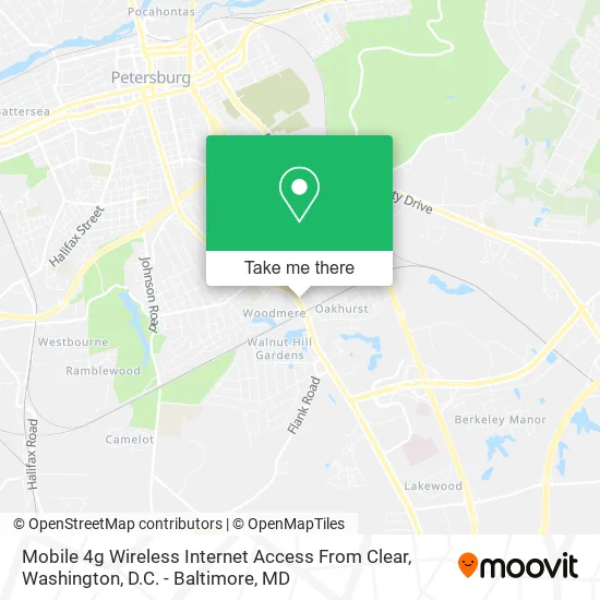 Mapa de Mobile 4g Wireless Internet Access From Clear