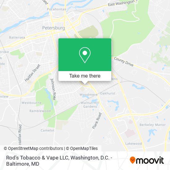 Mapa de Rod's Tobacco & Vape LLC