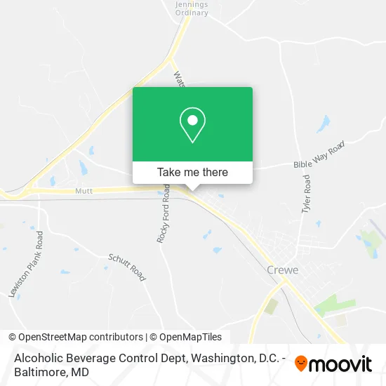 Alcoholic Beverage Control Dept map